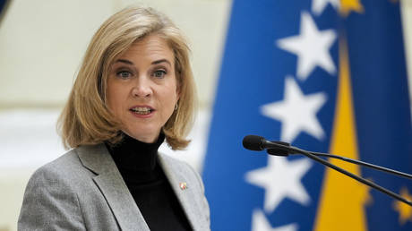 FILE PHOTO: Austrian Foreign Minister Beate Meinl-Reisinger.