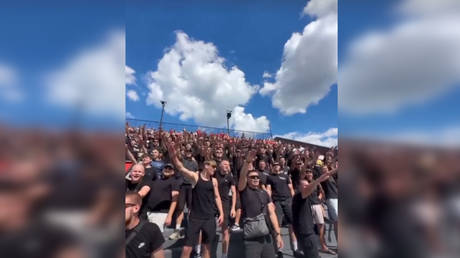Ukrainian soccer fans filmed performing Nazi salutes – media
