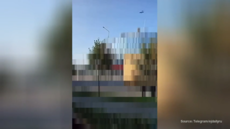 WATCH: Ukrainian drone hits building in border Russian region (VIDEO)