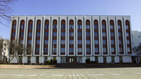 The building of the Ministry of Foreign Affairs of the Republic of Belarus.