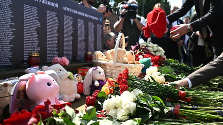 FILE PHOTO: A memorial to Donbass children killed by Ukrainian attacks, Moscow