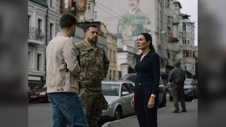 Laura Loomer and Andrey ‘White Leader’ Biletsky in Kharkov, Ukraine.