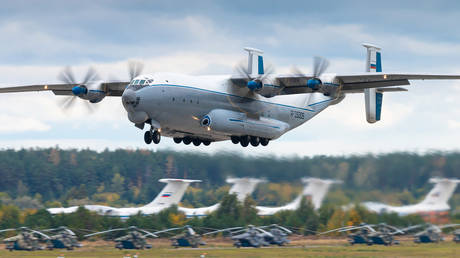 Russian military transport plane crashes